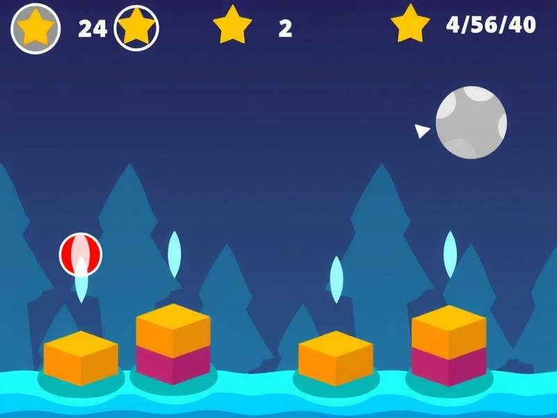 Colorful bazaar environment with character bouncing Crossy Bazaar Bounce gameplay screenshot